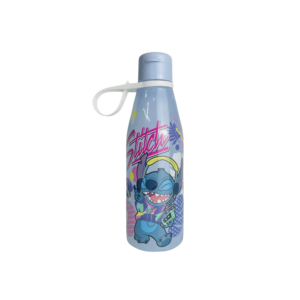 Garrafa Stitch Disney 530ml Plástica Com Alça Tampa Abre Fácil Infantil