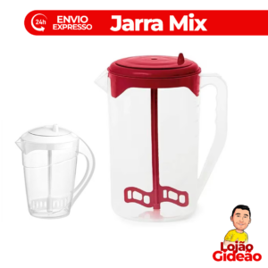 Jarra 2L Para Água e Suco Com Tampa e Mixer Misturador Para Bebidas