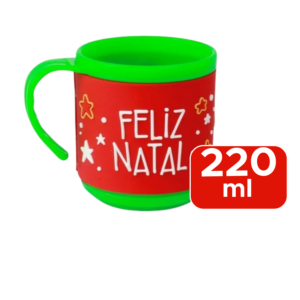 Caneca Natalina Sort Frases Feliz Natal Decoração De Natal Copo Para Água Suco Bebidas 220ml
