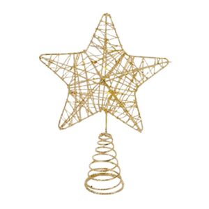 Estrela Ponteira Natal 20cm com Glitter Enfeite Árvore