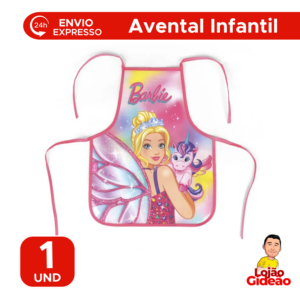 Avental Infantil Escolar Menina PVC Lavável Impermeável