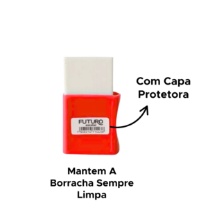 Kit Com 6 Borrachas Com Capa Para Escola Escritorio Branca