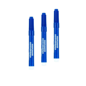 Caneta Pincel Atomico Marcador Canetão Permanente Recarregável Ponta Redonda Cores - Azul