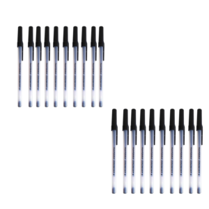 Kit 20 Canetas Esferográficas Paper Mate 1.0mm Escrita Macia Durável Azul Preta Vermelha