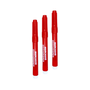 Caneta Pincel Atomico Marcador Canetão Permanente Recarregável Ponta Redonda Cores - Vermelho