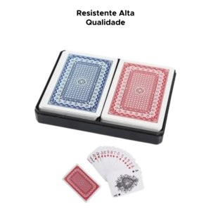 Baralho Plástico Lavável Com 2 Conjuntos De Cartas