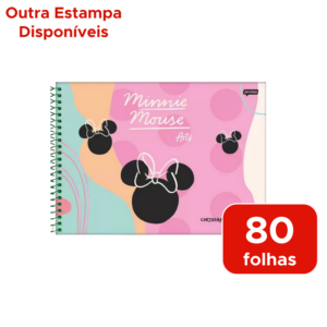 Caderno de Desenho Cartografia 80Fls Minnie Arts