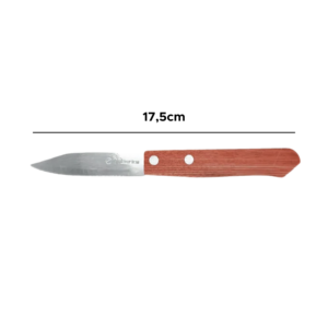 Faca 3 Polegadas de Inox Cabo De Madeira Para Cozinha Churrascos Legumes Saladas 17,5cm x8cm
