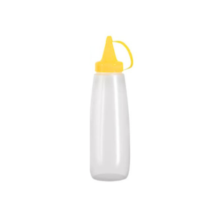 Bisnaga Mostarda 200ml Pote Molho Com Bico e Tampa Para Lanchonete