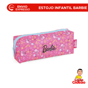 Estojo Escolar Feminino Pink Para Lápis de Cor e Canetinhas 100% Poliéster