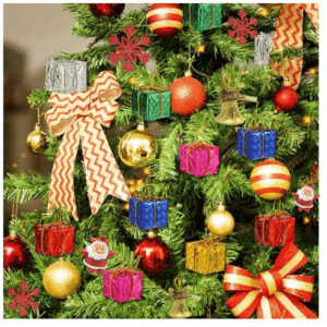 Kit Com Até 50 Peças De Enfeite Para Decoração De Arvore de Natal Sortido