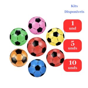 Kit Bola De Futebol Leve Inflável Colorida De Plástico Infantil Kids Sortido Para Prenda