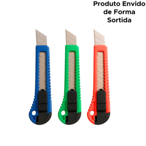 Estilete Grande 18mm Lâmina Retrátil Reforçado Para Artesanato Escola