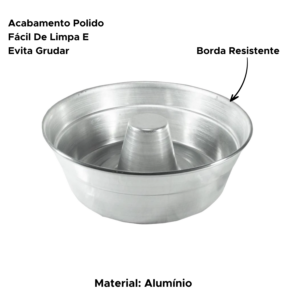 Forma De Bolo Pudim Torta Redondo De Alumínio Cozinha Profissional Gourmet Para Doces Confeiteiro