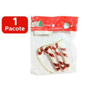 Enfeite Natalino Bengala Pendente Decoração Para Árvore De Natal Guirlanda