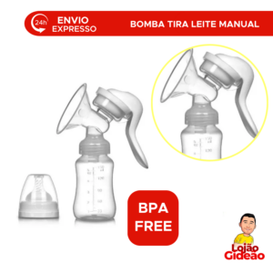 Bomba De Tirar Leite Manual Acompanha Bico de Mamadeira