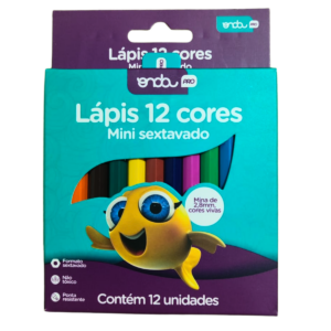 Mini Lápis De Cor 12 Cores Sextavado Para Escola Arte Pintura