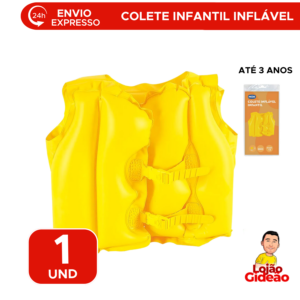 Colete Inflável Infantil Para Piscina e Praia Boia Criança Menino Menina