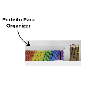 Kit Com 2 Organizadores Sem Tampa Multiuso Elegante Geladeira Dispensa Cozinha