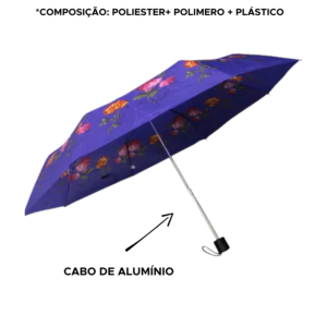 Guarda-Chuva Dupla Face 7 Varetas Com Filtro Solar Sombrinha Resistente