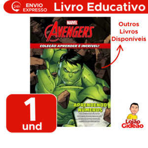 Coleção Aprender é Incrível Vingadores Marvel Livro Educativo Para Crianças