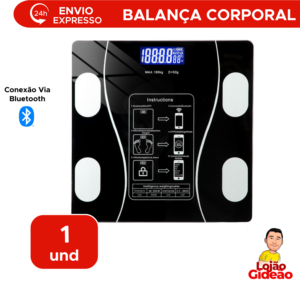 Balança Corporal Digital Bioimpedância Bluetooth até 180kg Profissional