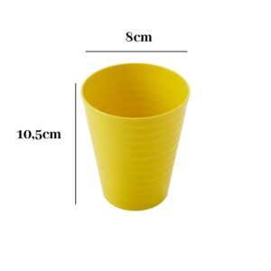 Copo De Plástico Ondulado 350ml Resistente Colorido Para Crianças
