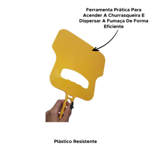 Abanador Plástico Para churrasqueira Para Acender E Dispersar Fumaça Portátil Leve
