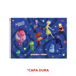 Caderno Cartografia Desenho Divertidamente 2 Capa Dura 80 Folhas Escolar
