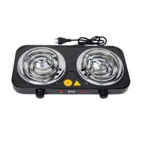 Fogareiro Elétrico 2 Bocas 127V 2000W Portátil Sem Gás