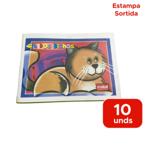 kit 10 Cadernos Pequeno Capa Flexivel Horizontal 96 Folhas Caderno Deitado Revenda