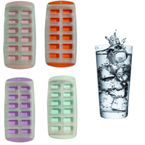 Forma De Gelo 12 Cubos Fundo Em Silicone Pratica E Fácil