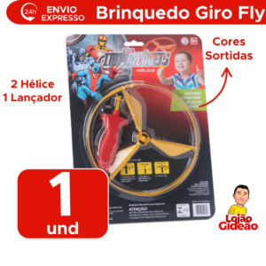 Brinquedo Giro Fly Lançador Giro Hélice Helicóptero Lembrancinha Para Festa Brinquedos Voador