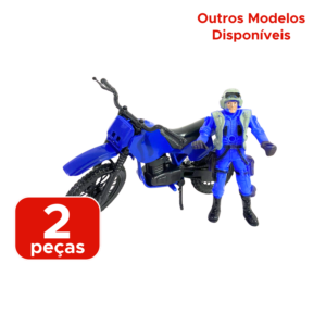 Kit Soldado Infantil Com Moto Boneco Brinquedo Presente Menino Aniversário