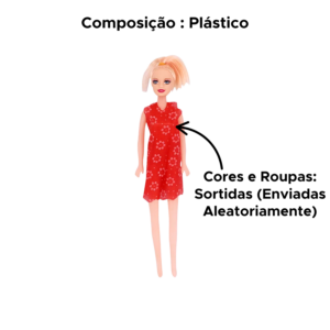 Boneca Belinha Glam Girls Para Criança Meninas Brinquedo Para Lembrancinha Festas Sortida