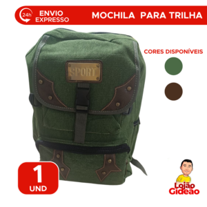 Mochila Esportiva Reforçada 39x45cm De Tecido Para Academia e Viagem