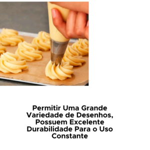 Kit Confeiteiro Com 7 Peças Inox PVC Para Confeitar e Decorar Bolo e Cupcake