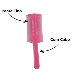 Kit 4 Pentes Fino Cata Piolho Com Cabo Plástico Para Remoção de Piolhos