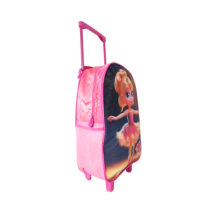 Kit Mochila de Rodinha + Lancheira + Estojo Infantil  Bailarina Rosa