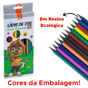 LAPIS DE COR SEXTAVADO 12 CORES