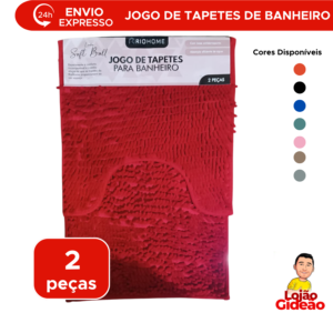 kit 2 Tapete Soft Antiderrapante para Banheiro, Sala e Quarto Aveludado