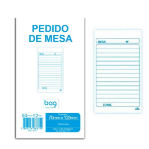 CADERNO TALONADO PEDIDO DE MESA
