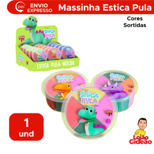 Massinha Estica e Pula Dinossauro 20g