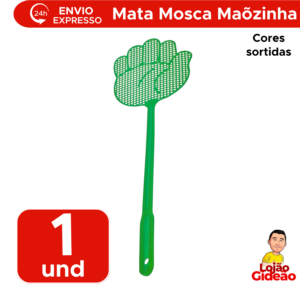 Mata Moscas Mãozinha Raquete Insetos Mosquitos Cabo Longo Plástico Manual Sortido