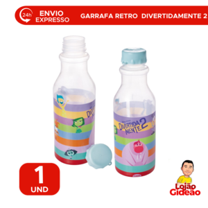 Garrafa Retrô Divertidamente Disney 500ml Infantil Para Escola e Lanche