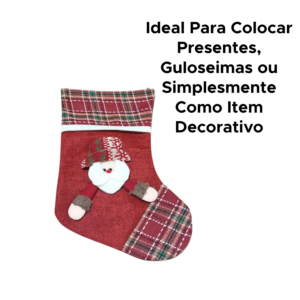 Meias de Natal de Poliéster em Tamanho Grande para Festa e Decoração de Lareira