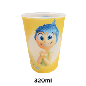 Copo Divertidamente 320 ml Disney Emoções Infantil Para Escola Creche Passeio Personagens