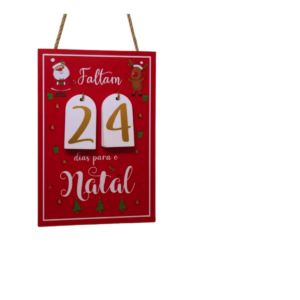 Enfeite De Placa De Madeira Com Contagem Regressiva De Natal Decoração Natalina