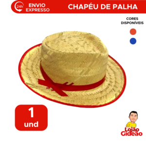 Chapéu de Palha Malandrinho Com Fita Festa Junina Arria